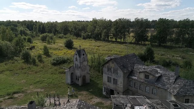 medieval town. guildhall. cinema. sets 