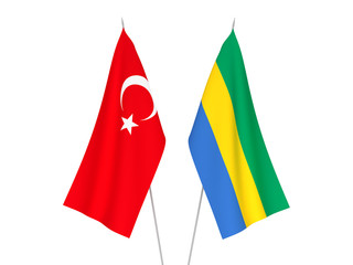 Obraz premium Gabon and Turkey flags