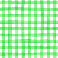 watercolor gingham check seamless pattern