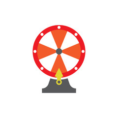 Obraz premium Wheel of fortune icon design isolated on white background