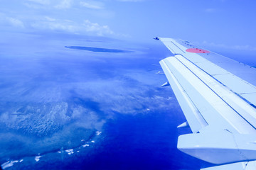 上空から見た海
