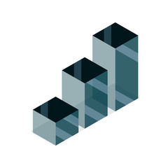 Obraz premium statistics chart business technology isometric isolated icon