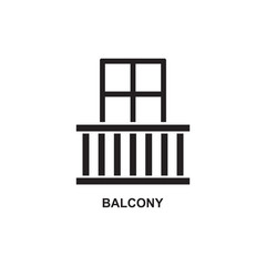 BALCONY ICON , WINDOW HOME ICON