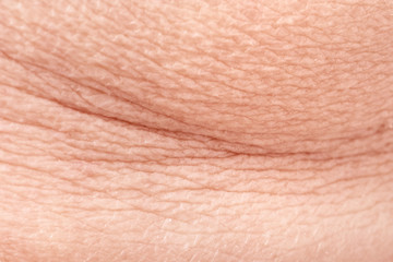 The texture of aged and wrinkled skin