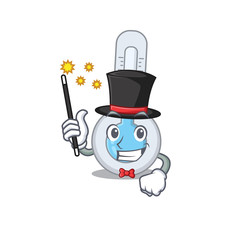 An attractive Magician of cold thermometer cartoon design