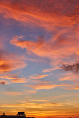 Magic Unreal Colorful Sky at Sunrise