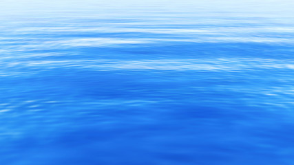Sea Ocean Water Wave surface sky 3D illustration background.