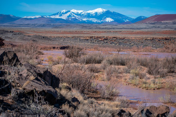 San Francisco Peaks from Grand Falls