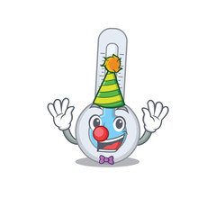 cartoon character design concept of cute clown cold thermometer