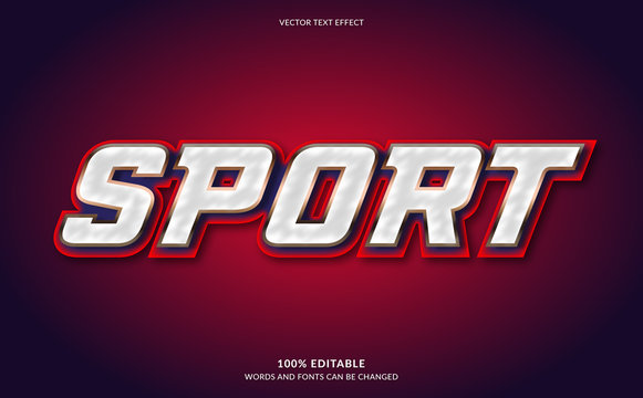 Editable Text Effect, Strong Bold Sport Text Style