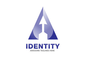 creative initial letter A arrow Up arrow finance logo, letter a Archer business logo template designs