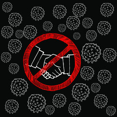 stop virus corona, doodle sketch © modisketch