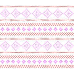 Seamless embroidered design pattern for living room decor.