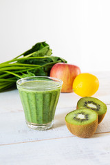 fresh fruit and vegetable juice, green smoothie