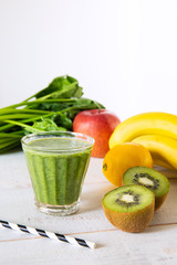 fresh fruit and vegetable juice, green smoothie