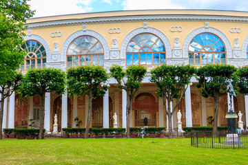 Decorated gallery of Gonzago, an architectural and frescos ensemble of the Pavlovsk Palace in Russia