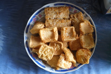 Fried tofu, Indonesian traditional food