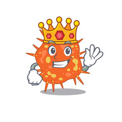 A Wise King of burkholderia mallei mascot design style