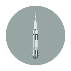 space rocket of the united states. illustration for web and mobile design.