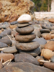 Fototapeta na wymiar pile of stones, stack of stones nature background