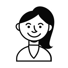 business woman female avatar character icon