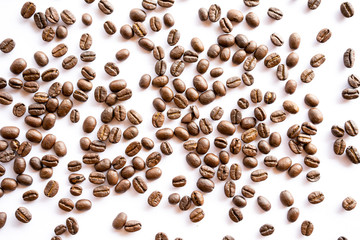 coffee beans on a white background