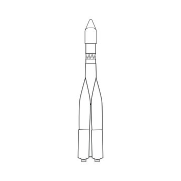 space rocket of the former soviet union. illustration for web and mobile design.