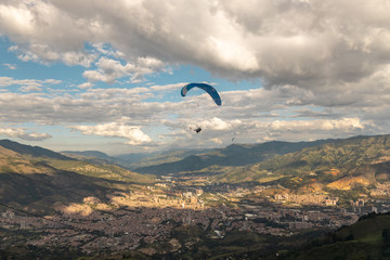 Sky, paragliding, flying, landscape, sport