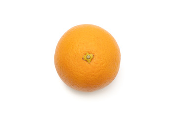 Top view clear peel orange ready to make juice and breakfast isolated white background