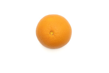 Top view clear peel orange ready to make juice and breakfast isolated white background