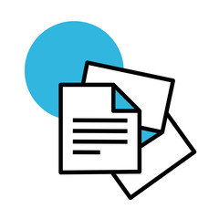 paper document line and fill style icon