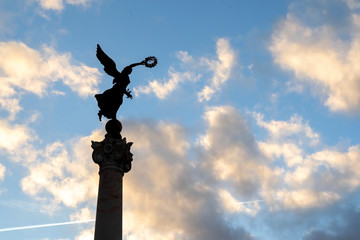 Rome, Italy - December 15, 2019. Tourists visiting The Altar of the Fatherland (Altare della Patria).