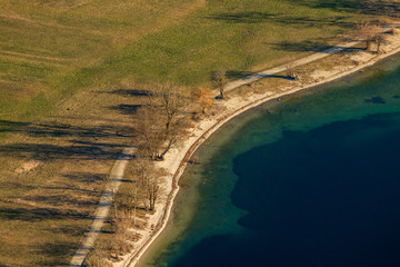 Hiking trail next to Bohinj lake 