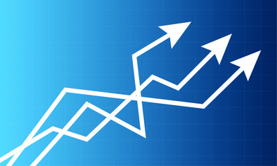 Abstract arrow growth and success graph business sign vector illustrator