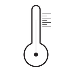 The thermometer icon. Thermometer symbol