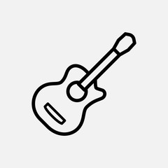guitar icon line style