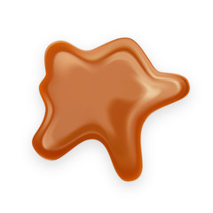 Caramel Toffee Delicious Creamy Splash Vector. Confectionery Toffee Dripped Liquid Dessert, Flow Melted Smooth Natural Sauce. Culinary Tasty Home Made Syrup Mockup Realistic 3d Illustration