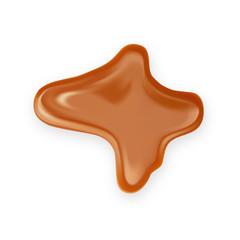 Caramel Toffee Candy Delicious Sweet Splash Vector. Confectionery Toffee Liquid Dessert, Flow Melted Sauce. Homemade Delicacy Syrup Recipe. Culinary Tasty Layout Realistic 3d Illustration