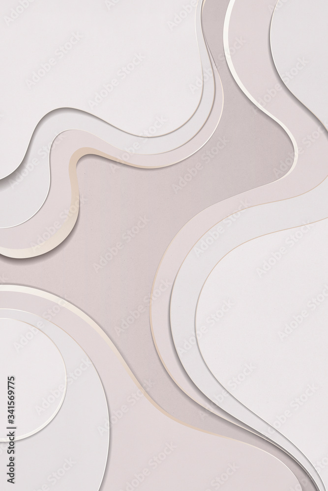 Wall mural abstract layered paper banner