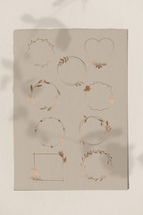 Golden wreath set template