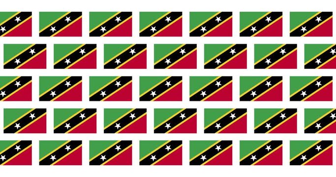 Saint Kitts and Nevis Flag Loop Background