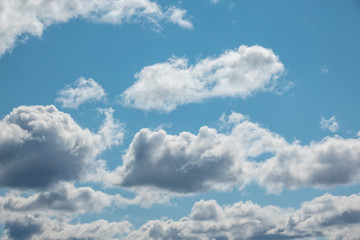 blue sky with cloud and sun closeup
