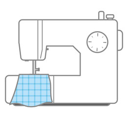 ミシン　電動ミシン　縫う　布