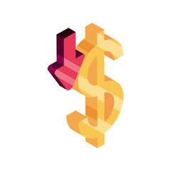online shopping, ordering ecommerce money isometric isolated icon