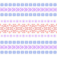 Seamless wall paper embroidery design for bedroom decorative.