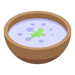 Mushroom soup icon. Isometric of mushroom soup vector icon for web design isolated on white background