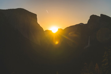 yosemite np at sunrise.
