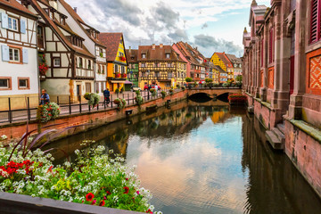 Fototapeta na wymiar Traditional houses in Colmar, Alsace, France