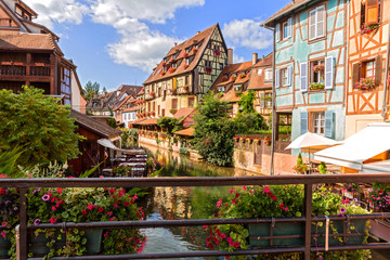 Fototapeta na wymiar Traditional houses in Colmar, Alsace, France