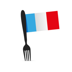 fourchette et drapeau français